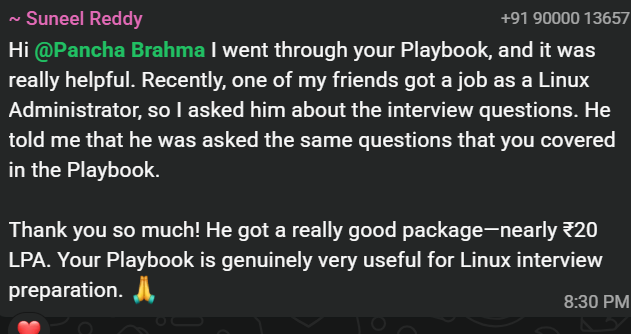 Linux Production Engineer Playbook testimonial